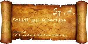 Szilágyi Albertina névjegykártya